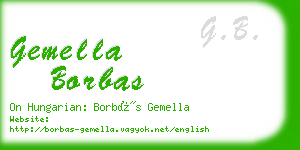 gemella borbas business card